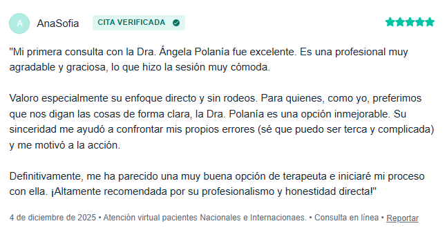 Testimonio 1 de paciente