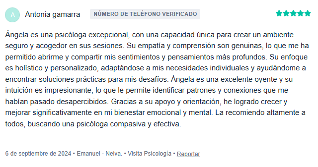Testimonio 2 de paciente