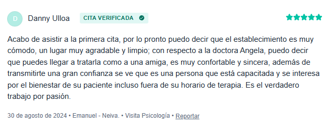 Testimonio 3 de paciente